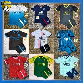 Quần Áo Bóng Đá CLB PSG, MAN CITY, LIVERPOOL, LEICESTER 22-23 Vải Thun Lạnh 4 Chiều Co Giãn, Logo Thêu Nổi BINGO SPORT