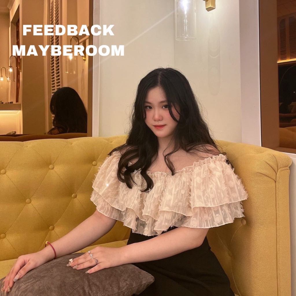 [Video cận chất] Váy trễ vai lông vũ  May 2 lớp bèo siêu xinh Phong Cách Trẻ Trung - ZADOLA FSHION