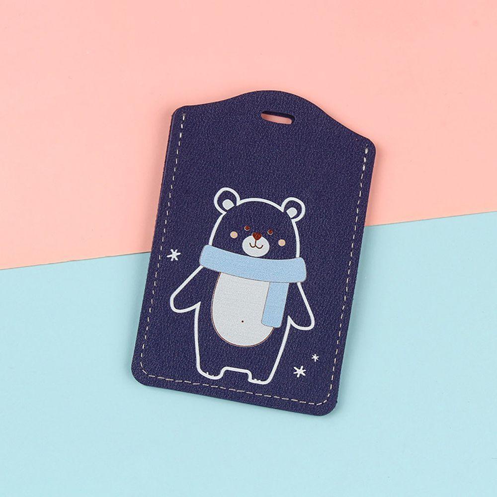 IVORY Bộ Bao Da PU Đựng Thẻ Ngân Hàng / Thẻ Ngân Hàng / Xe Buýt Dáng Dài Có Dây Đeo Và Thanh Trượt Tiện Lợi