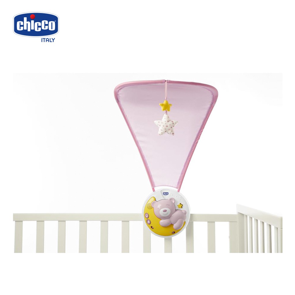 Đồ chơi treo cũi phát nhạc Sao nhỏ Chicco Hồng Pinky/Xanh Blue