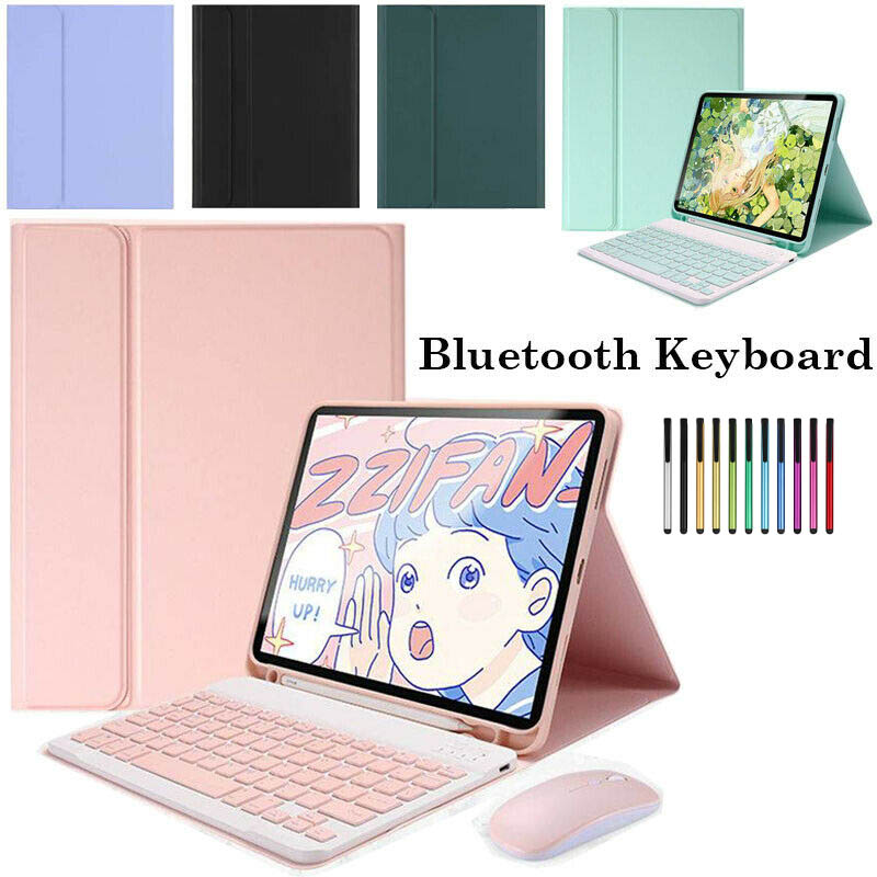 Bao Da Nắp Gập Kèm Bàn Phím Bluetooth Cho Apple Ipad Air 4 4th Gen 10.9