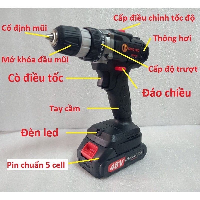 BỘ KHOAN VÍT KIGPRO 48V