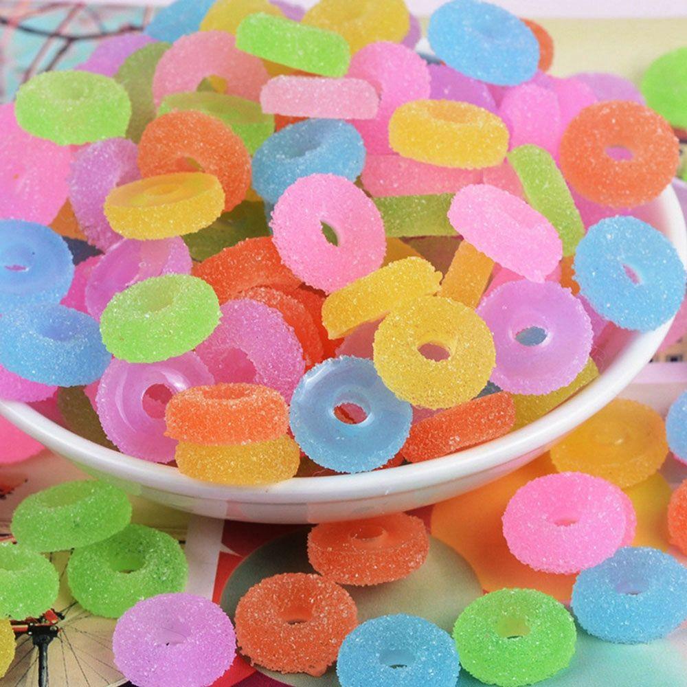 Bộ 20 Mặt Dây Chuyền Bằng Resin Mềm Màu Kẹo DIY Charms