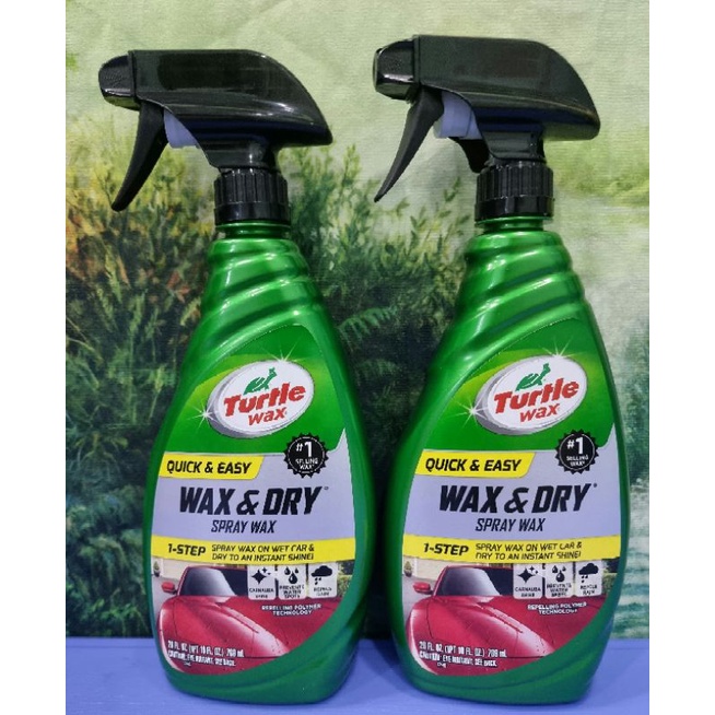 Chai xịt đánh bóng sơn nhanh Turtle Wax & Dry 769ml - mẫu mới siêu bóng, dùng được khi xe ướt, tiết kiệm thời gian