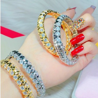 Vòng tay khóa cài 2 Màu HV2065 Vòng Tay Nữ Đẹp - CAM KẾT KHÔNG ĐEN KHÔNG NGỨA - Trang Sức Nữ Đẹp Shop