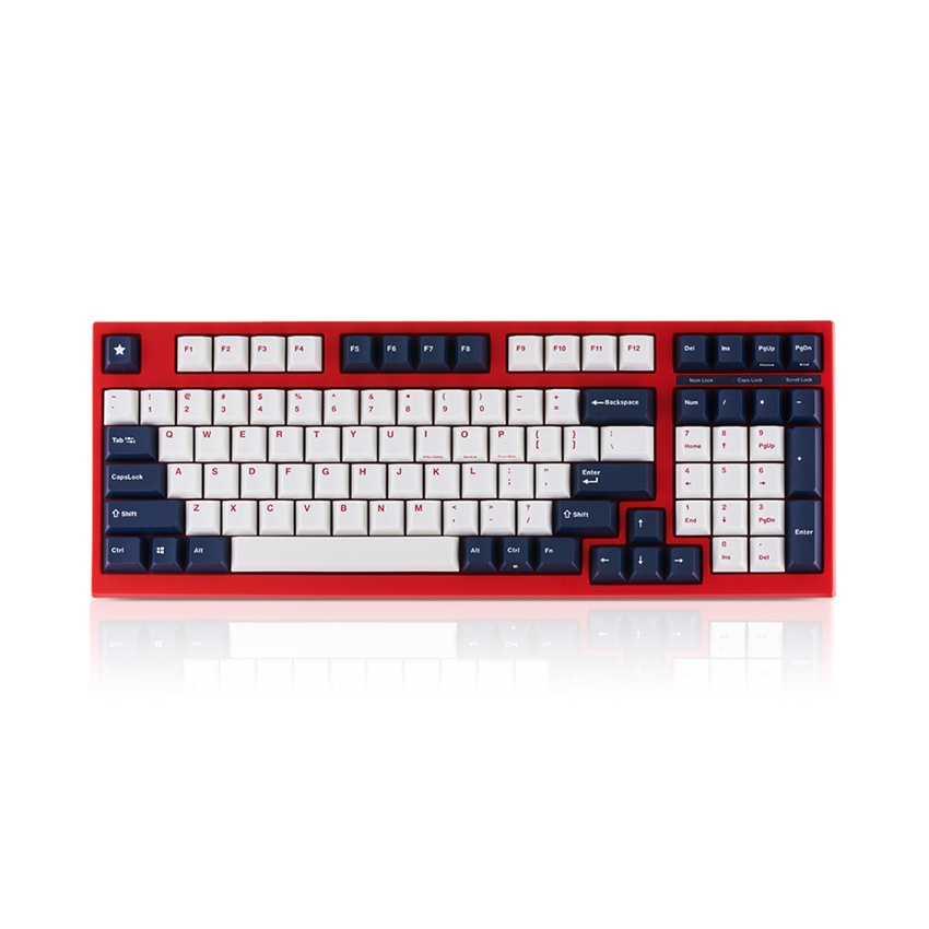 Bàn phím cơ mini máy tính không dây có dây chơi game gaming cao cấp giá rẻ bluetooth Leopold FC980M PD Blue star Red 548