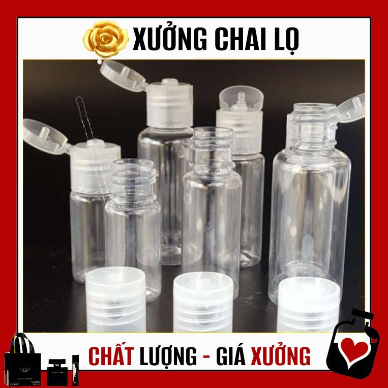 Chai Chiết Mĩ Phẩm ❤ TOP GIÁ RẺ ❤ [20ml] Chai lọ nhựa pet nắp bật chiết mỹ phẩm , , phụ kiện du lịch