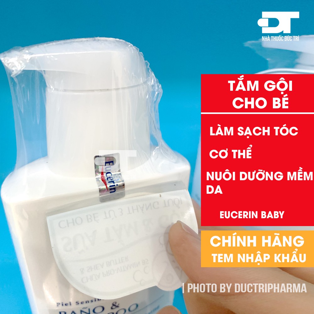 EUCERIN Sữa Tắm Gội Cho Bé EUCERIN BABY WASH AND SHAMPOO 400ML Eucerin Tắm &amp; Chăm Sóc Cơ Thể Cho Trẻ