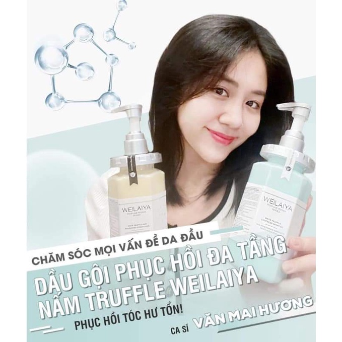 Bộ dầu gội Weilaiya phục hồi đa tầng Nấm Truffle 450mlx2chai-phục hồi hư tổn, sạch gàu