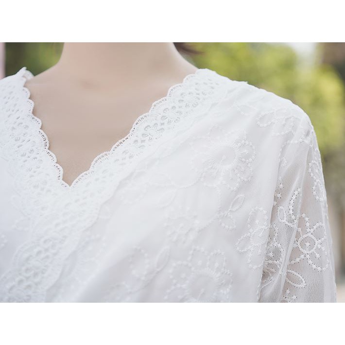 Đầm váy nữ đi chơi đi dạo phối ren 4YOUNG FASHION | BigBuy360 - bigbuy360.vn