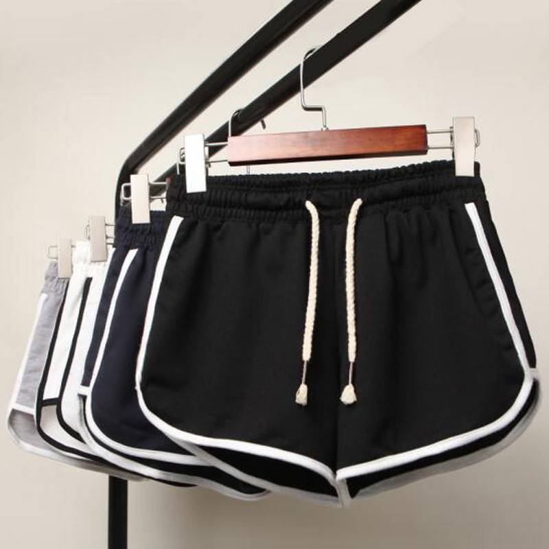 [Baywellfashion]Womens Striped High Drawstring Waist Beach Shorts Sports Running Yoga Shorts Pants | BigBuy360 - bigbuy360.vn
