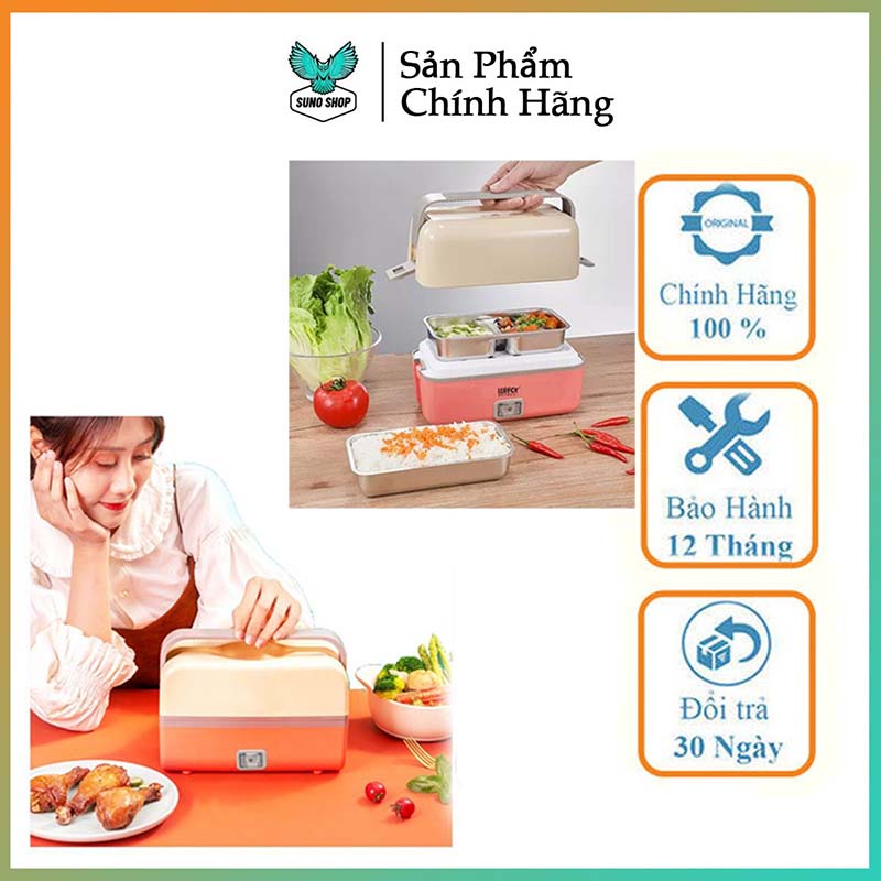 Hộp Cơm Cắm Điện Văn Phòng Cao Cấp Wifer Hộp Cơm Có Quai Cầm Tiện Lợi 2 Tầng Tự Ngắt Khi Quá Nhiệt