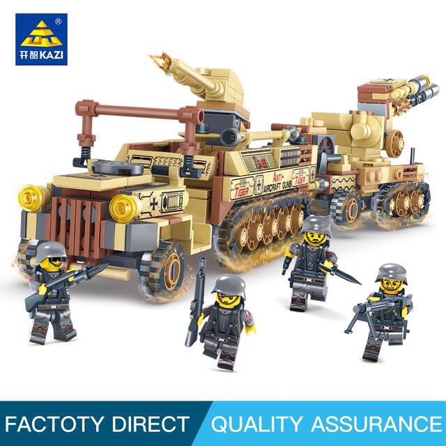 Lắp ráp xếp hình lego 82031: (4in1) Xe tank xe pháo của quân đội (ảnh thật) (Khách chat chọn mẫu)