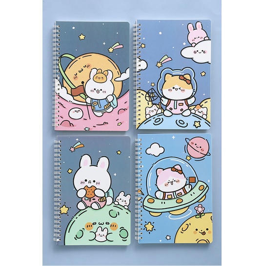 Sổ tay A5 mẫu mới nhất 2022 hoạt hình dễ thương, thiết kế sổ lò so sáng tạo Sindecor