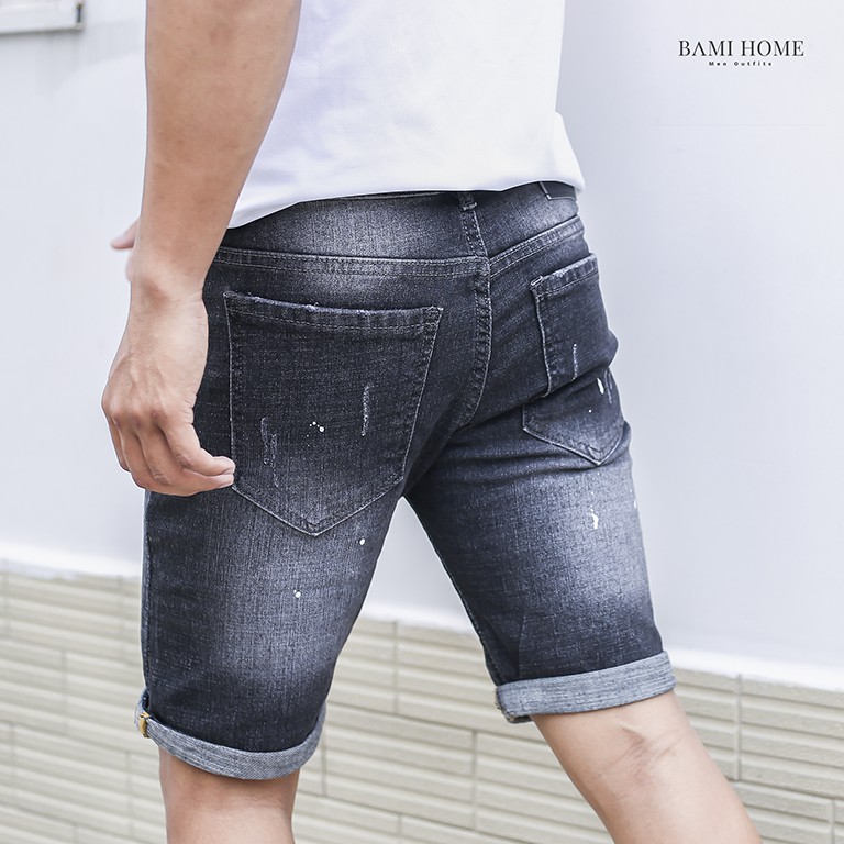 Quần short jean basic BAMI HOME form slim, màu đơn giản, dễ phối đồ QJCT1- 02 | BigBuy360 - bigbuy360.vn