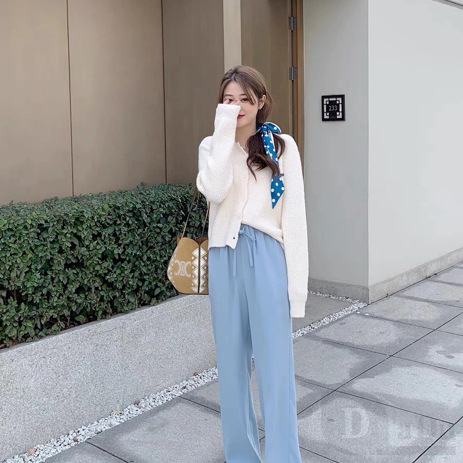 Quần Dài Nữ Ống Rộng Lưng Cao 24 Giờ