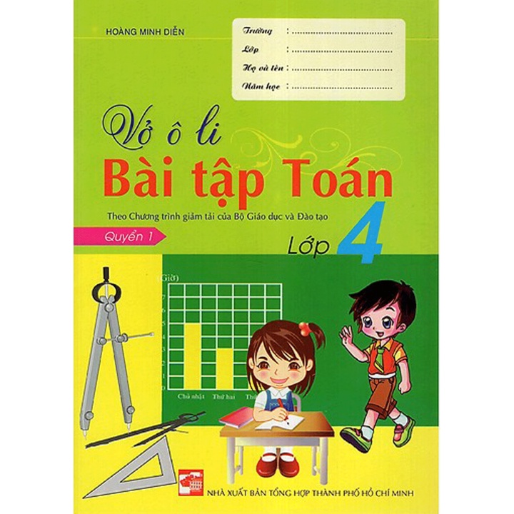 Sách - Combo Vở Ô Li Bài Tập Toán Lớp 4 (Bộ 2 Cuốn) - HA