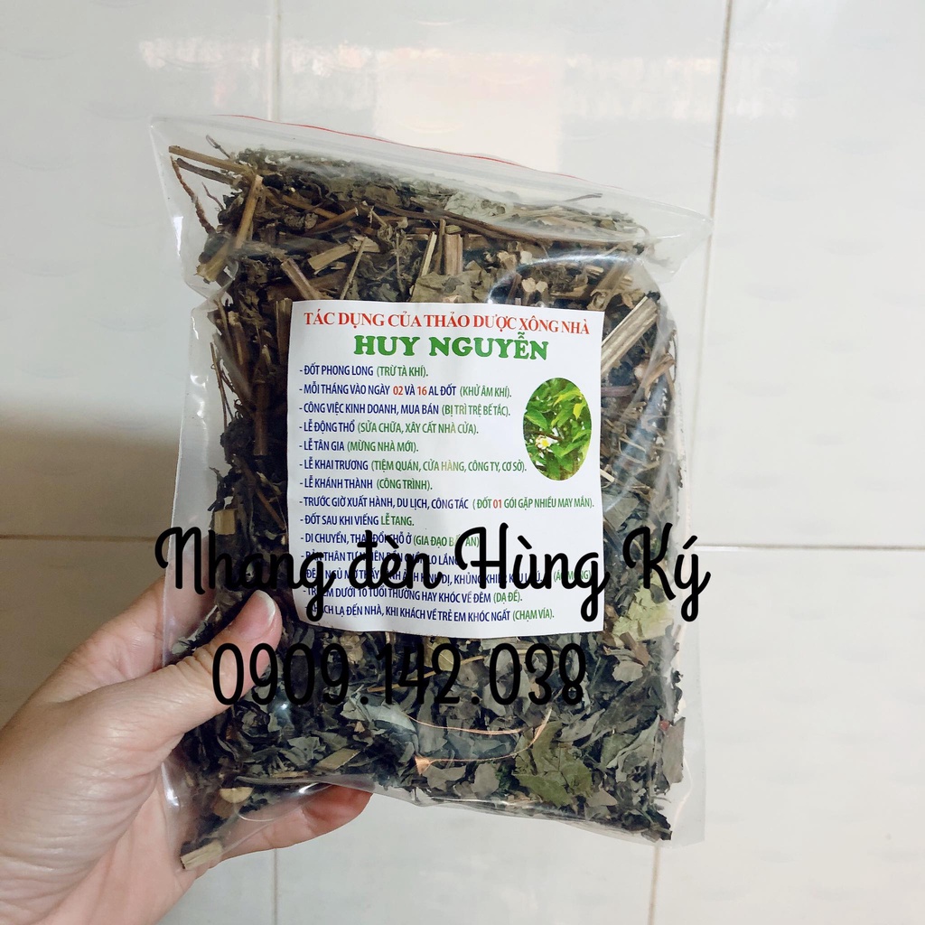 Thảo dược tự nhiên xông nhà phong thủy Huy Nguyễn ( Dạng lá cây gói ) không hóa chất