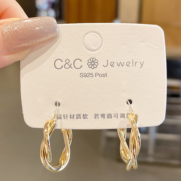 Khuyên Tai Kim Loại Tròn Phong Cách Hàn Quốc Cho Nữ