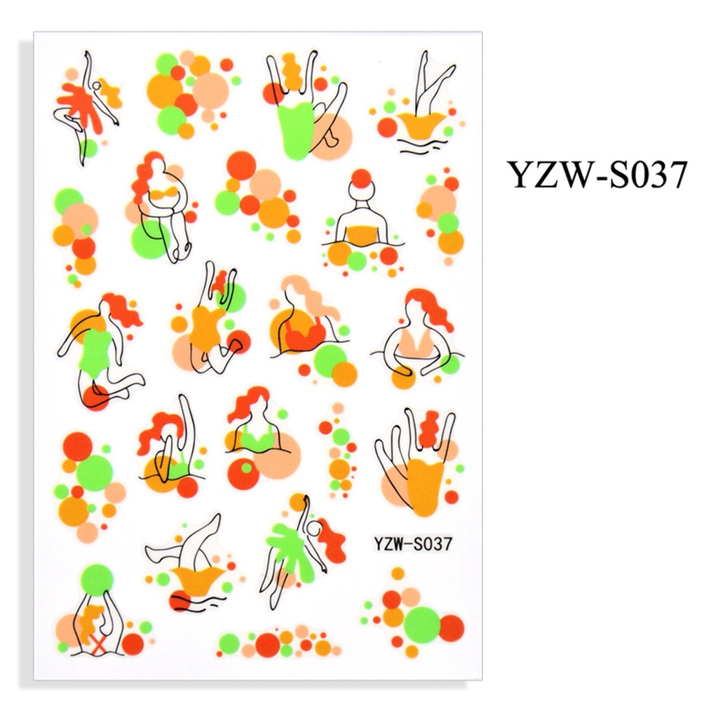 1 Tờ Nhãn Dán Trang Trí Móng Tay Họa Tiết Graffiti DIY Thời Trang Dành Cho Nữ