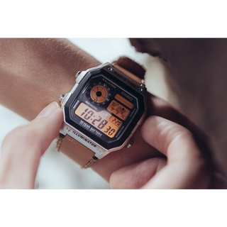 Đồng hồ Casio nam điện tử AE-1200WHD-1AVDF chính hãng dây kim loại Fridayshopping