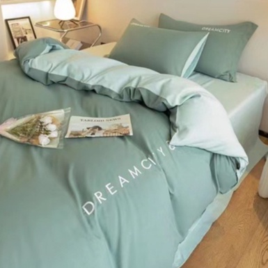 Bộ 4 Món Vỏ Chăn Ga Gối Cotton Tici - Dreamcity Cao Cấp Mềm Mại Thâm Hút Tốt Cao Cấp Size m6/m8/2m-Napbedding