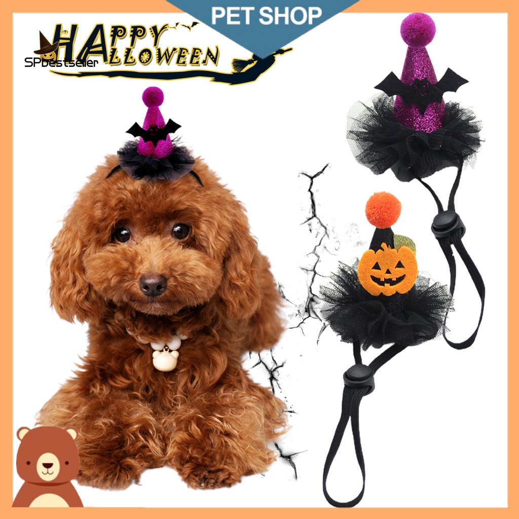 Mũ Đội Hóa Trang Halloween Có Thể Điều Chỉnh Dành Cho Thú Cưng