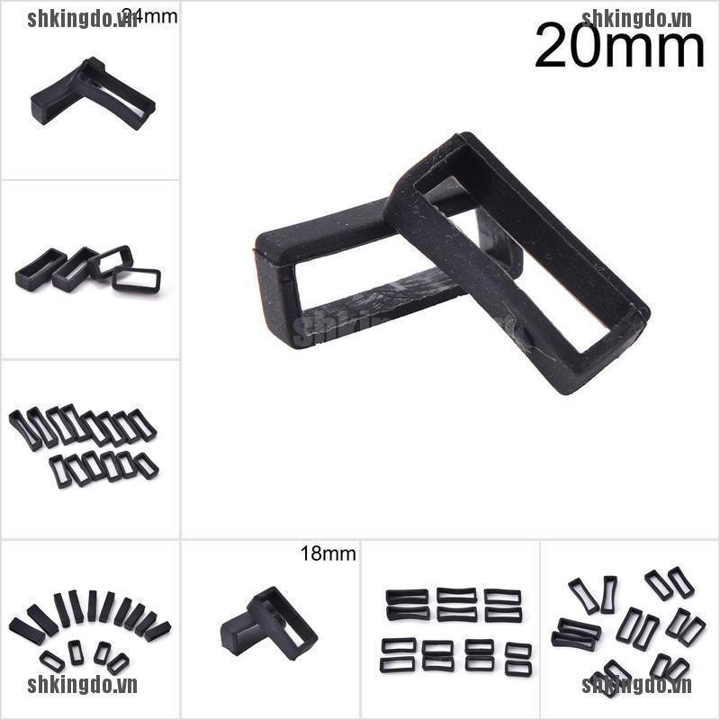 Set 2 vòng cao su silicone nhỏ giữ dây đeo đồng hồ tiện lợi