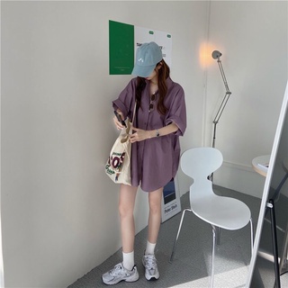 Sơ mi cộc tay dáng over size