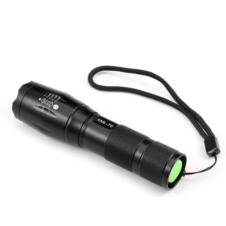 Đèn Pin Siêu Sáng Cao Cấp T6 Hợp Kim Chống Nước Pin Có Thể Sạc Lại Full box