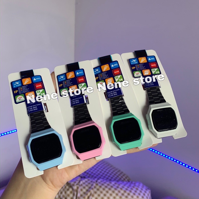 Đồng hồ nam, nữ a168-CU unisex dây sắt kiểu dáng sang trọng dành cho học sinh | BigBuy360 - bigbuy360.vn