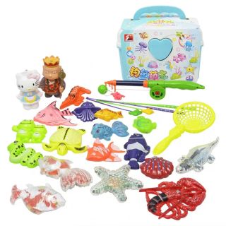 Câu cá nam châm có hộp cho bé - xả hết hàng