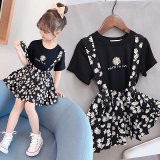 Bộ Quần Áo In Hoa Cúc Nhỏ Thời Trang Hè Hàn Quốc 2020 Xinh Xắn Cho Bé Gái