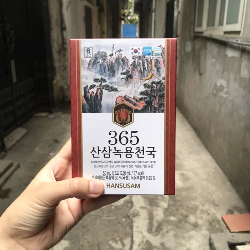 [Tách bán lẻ] Nước hồng sâm 6 năm tuổi - Hồng sâm 365 gói 50ml