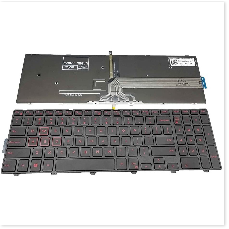 📍 Bàn phím Laptop DELL Inspiron 15-5577 15-5576 7559 7557 P57F keyboard LED Đỏ