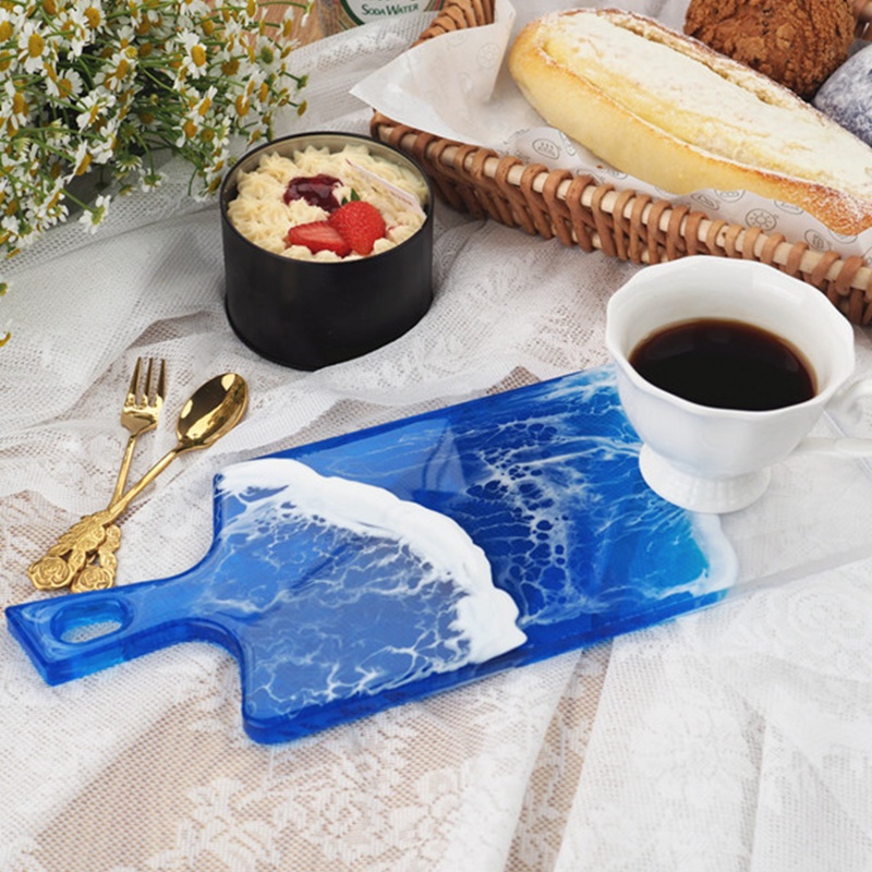 Khuôn Silicone Làm Khay Phục Vụ Hình Chữ Nhật Có Tay Cầm Tiện Dụng