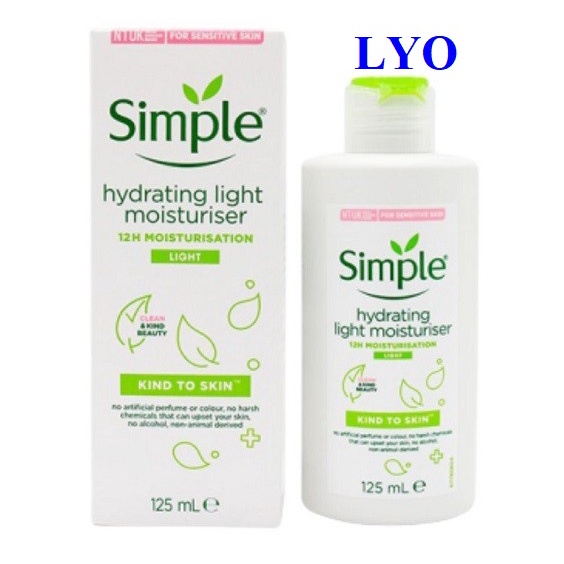 Sữa Dưỡng Da Simple Kind To Skin Hydrating Light Moisturiser 125 ml.