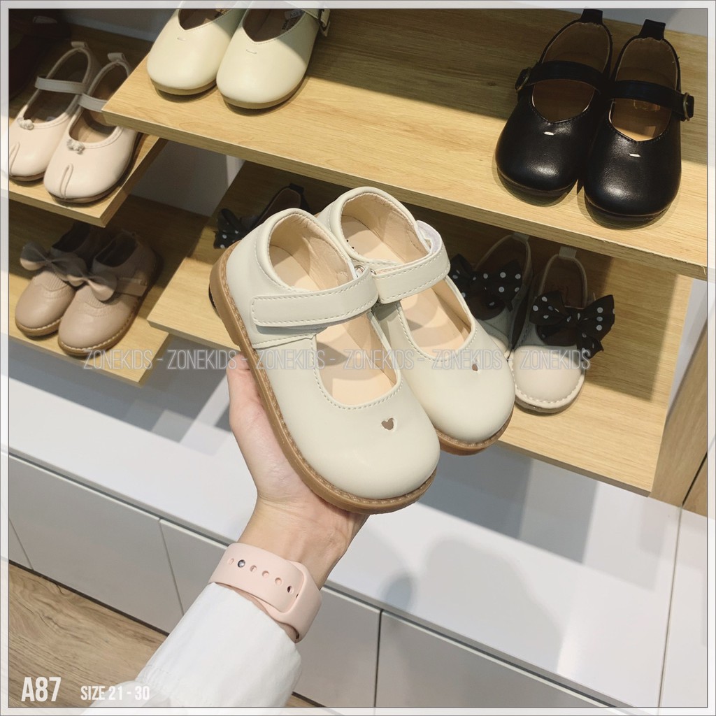 Giày búp bê họa tiết trái tim cho bé gái Zonekids - A87