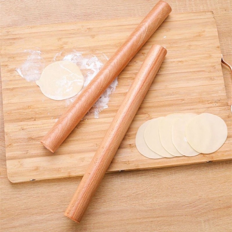 Cán lăn bột gỗ trơn 30cm