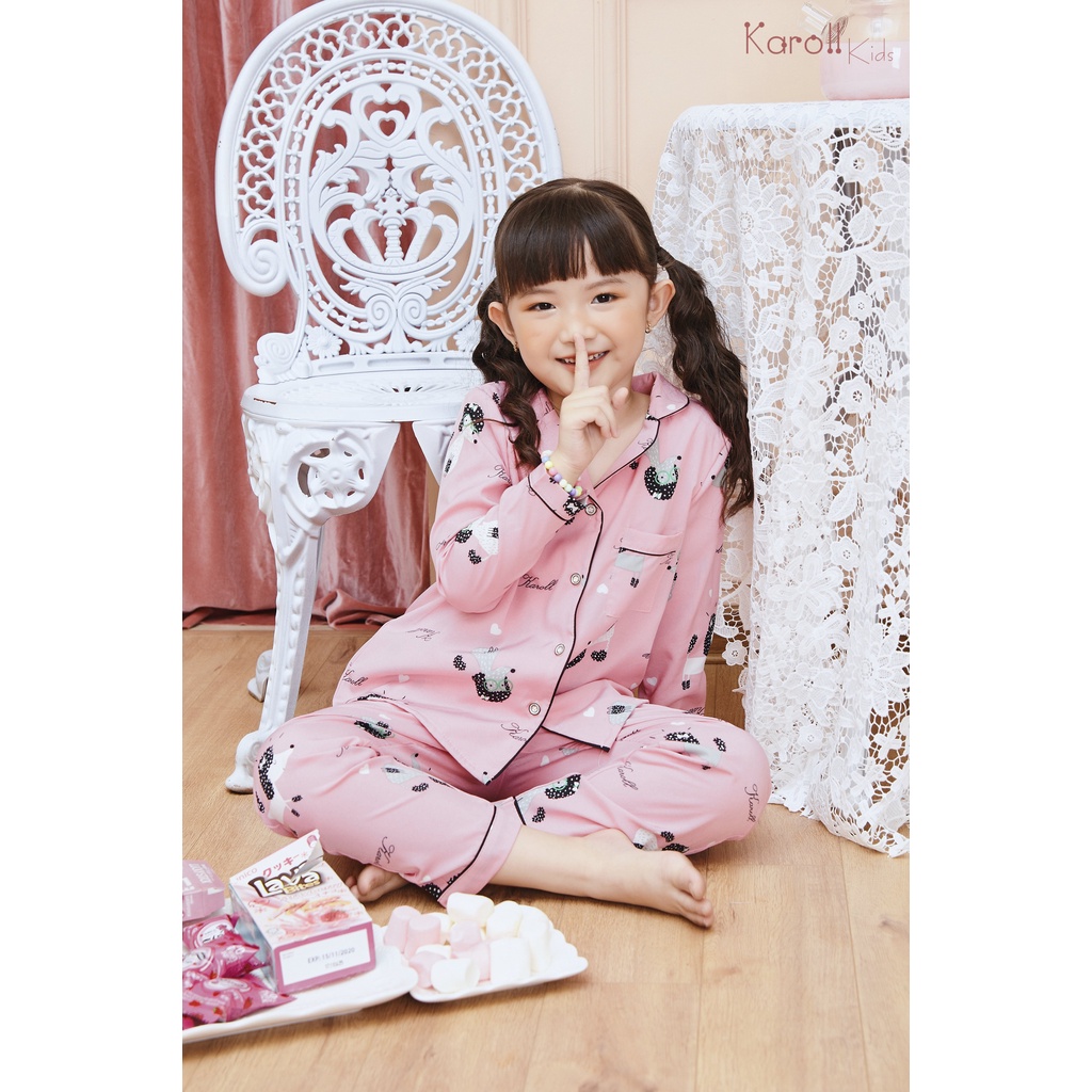 Bộ đồ Pijama KAROLL mặc nhà cho bé, họa tiết lông chó xù, họa tiết đơn giản dễ thương