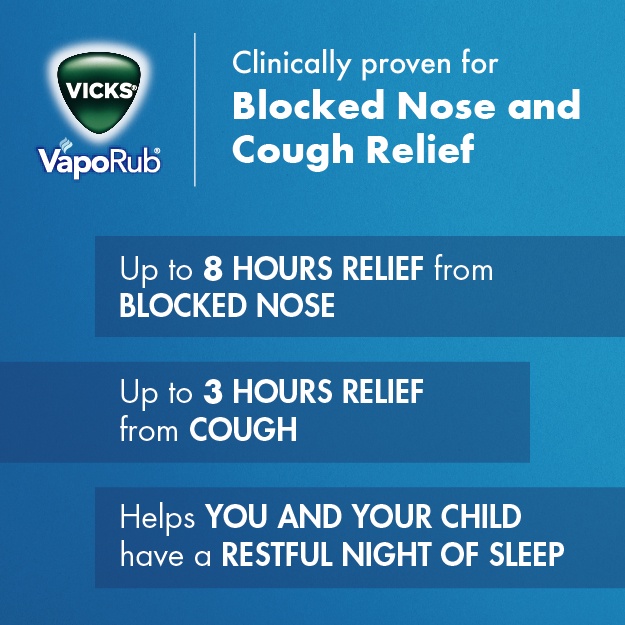 Vicks VapoRub Ointment Decongestant Chest Rub Dầu bôi ấm ngực 50g
