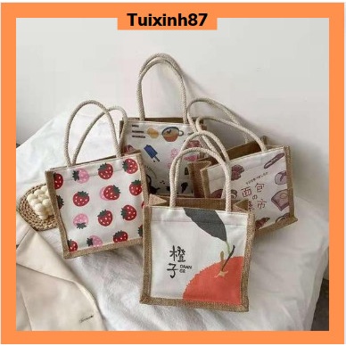 Túi cói túi tote mini đi biển nữ đẹp đi chơi thời trang dễ thương cute phong cách vintage