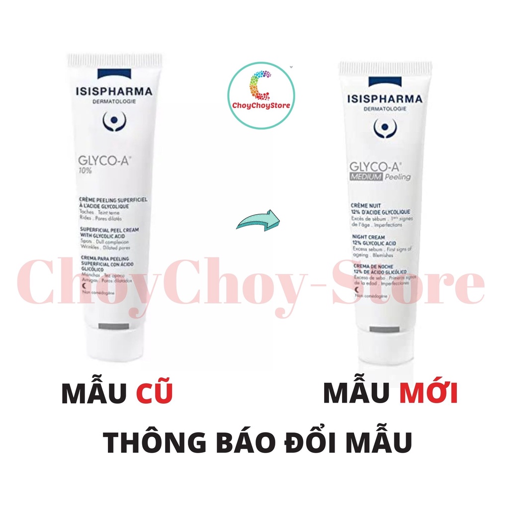 [TEM CTY] ISIS PHARMA Glyco A 10% Medium Peeling 30 mL - Kem tẩy tế bào chết trẻ hóa da