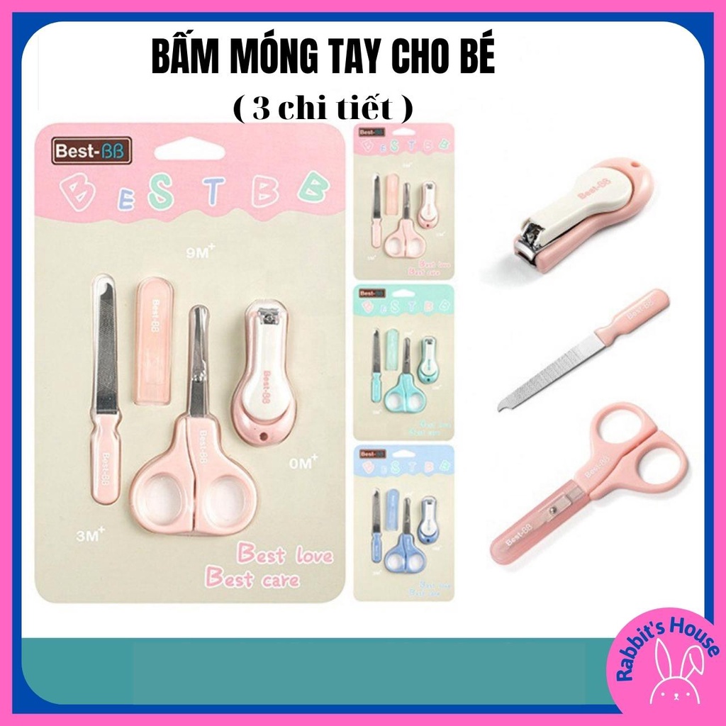 Bộ dụng cụ cắt móng tay 3 chi tiết cho bé Best BB