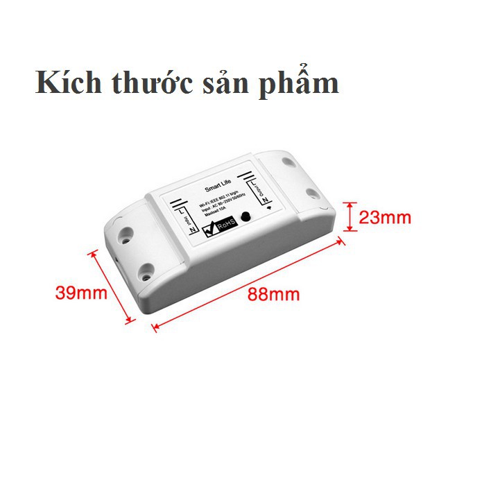 Bộ điều khiển từ xa wifi Smart life kết nối với điện thoại bật tắt thiết bị điện,máy bơm nước..công tắc điều khiển từ xa