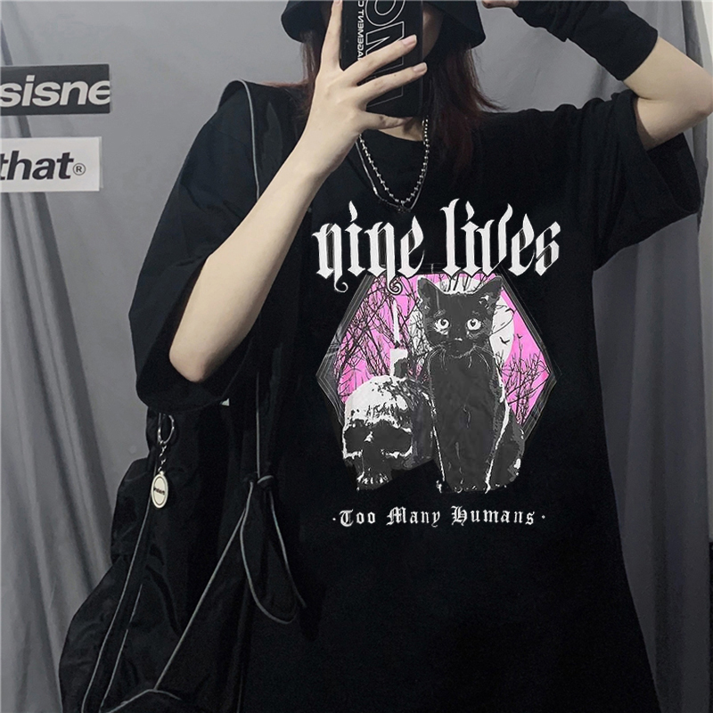 Áo Thun Nữ Phong Cách Punk Rock Harajuku