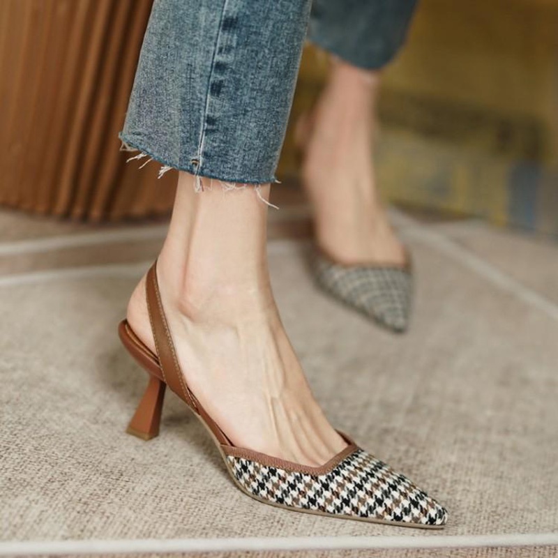 Xăng đan Mũi Nhọn Phong Cách Pháp Cổ Điển Thời Trang Mùa Hè