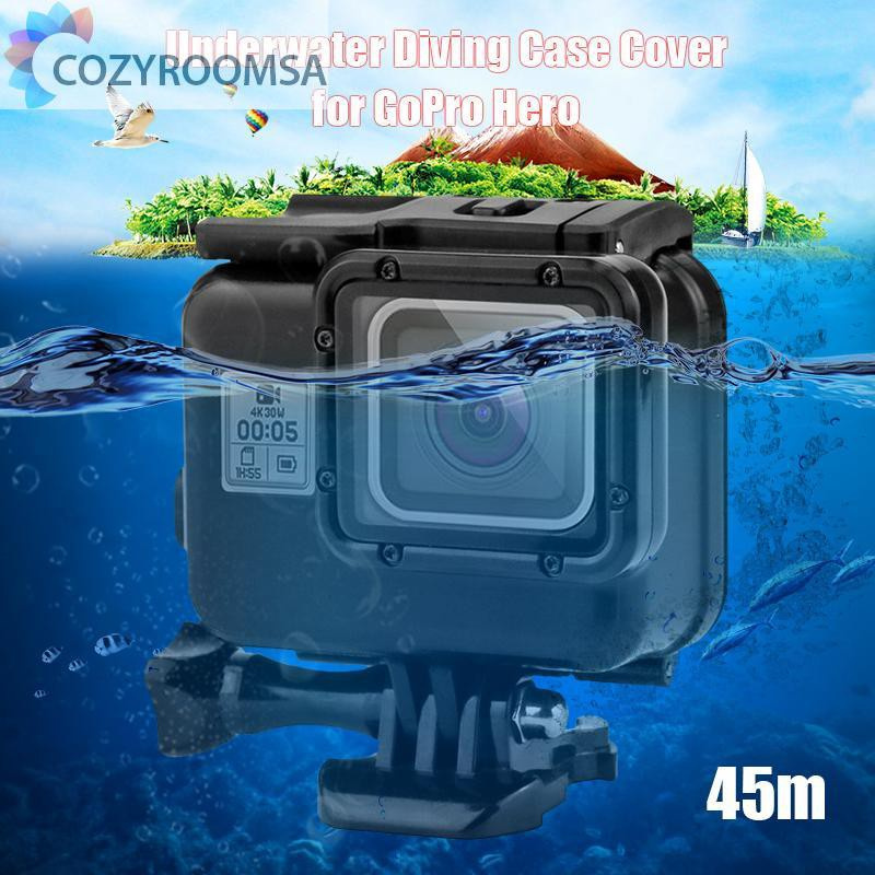 Vỏ Bảo Vệ Chống Nước Khi Lặn Biển 45m Cho Gopro Hero 7 6 5 Màu Đen