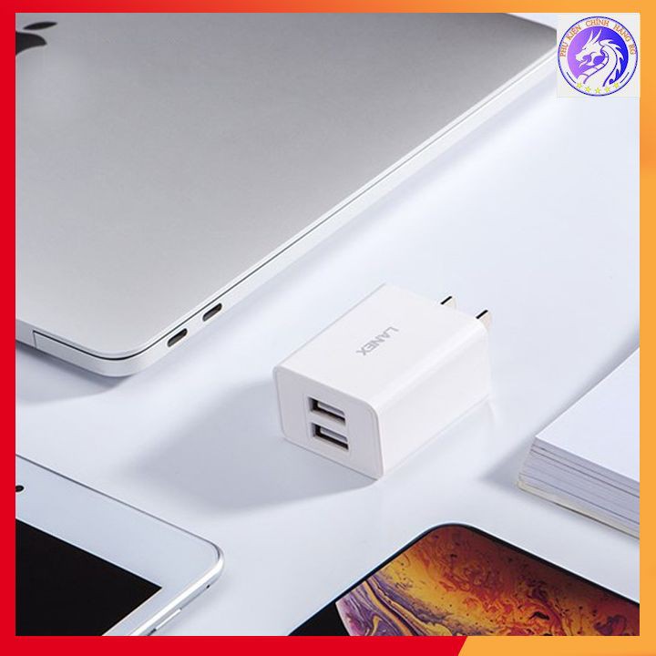 Bộ Sạc Nhanh Lanex LCK-06CC 2 Cổng USB Type-C 2.1A Dài 1m Tương Thích Điện Thoại Android - BH12 Tháng