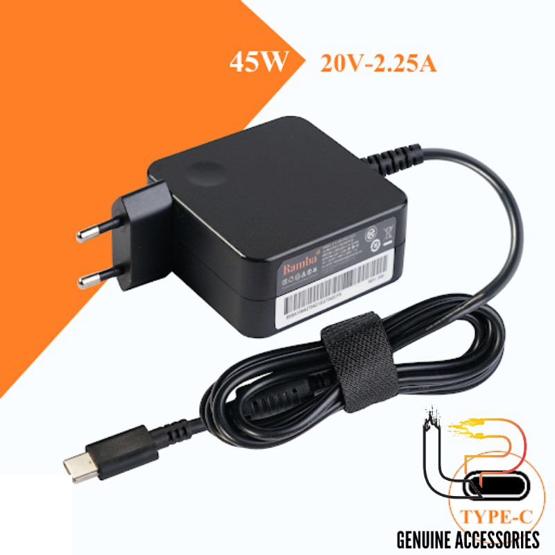 Bộ sạc Laptop LENOVO 20V- 2.25A đầu USB Type-C - Adapter LENOVO 20V- 2.25A đầu USB Type-C